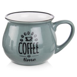 Kubek ceramiczny z uchem do kawy herbaty szary 320 ml