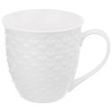 Kubek ceramiczny z uchem do picia kawy herbaty napojów serca biały 580 ml Kubek ceramiczny z uchem do picia kawy herbaty napojów serca biały 580 ml