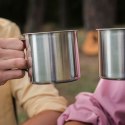 Kubek garnek stalowy z uchwytem turystyczny wędkarski 9 cm 450 ml