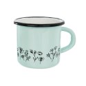 Kubek garnuszek emaliowany retro 0,4 l kwiaty Kubek garnuszek emaliowany retro 0,4 l kwiaty