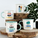 Kubek porcelanowy z dekorem cocktails 380 ml