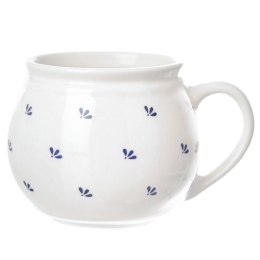 Kubek z uchem ceramiczny biały MODROBILA 190 ml