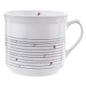 Kubek z woreczkiem ceramiczny biały SERDUSZKA 700 ml