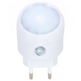 Lampka nocna LED z czujnikiem zmierzchu do kontaktu biała