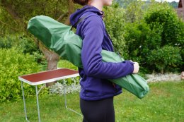 Lekkie Krzesło Składane Kempingowe z Oparciem Turystyczne Zielone KUBISPORT