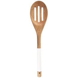 Łopatka kuchenna drewniana akacjowa ażurowa 30 cm do mieszania nakładania