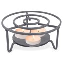 METALOWY PODGRZEWACZ POD DZBANEK TEALIGHT SZARY METALOWY PODGRZEWACZ POD DZBANEK TEALIGHT SZARY