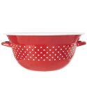 Miska misa emaliowana retro czerwona w grochy 34 cm 9 l Miska misa emaliowana retro czerwona w grochy 34 cm 9 l