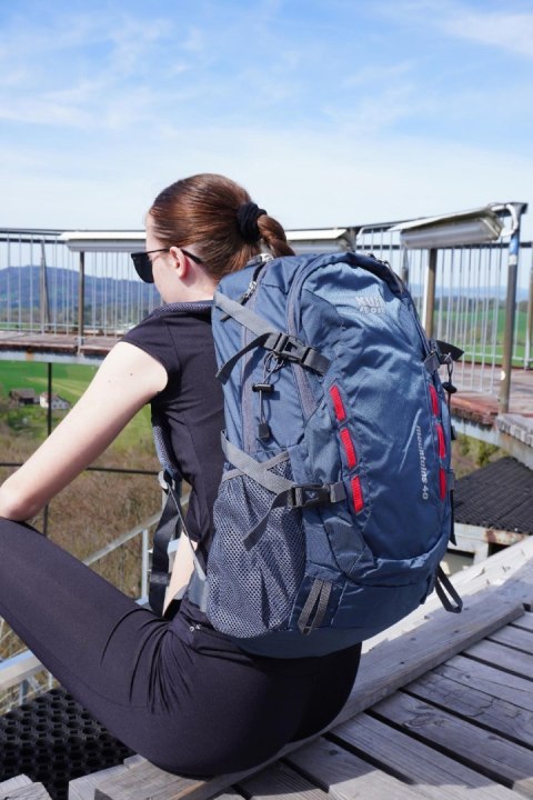 Plecak Turystyczny Sportowy Damski Męski Duży Czarny Solidny KUBISPORT 40 L Plecak Turystyczny Sportowy Damski Męski Duży Czarny Solidny KUBISPORT 40 L