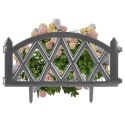 Płotek ogrodowy palisada obrzeże grafitowy border 49x30 cm