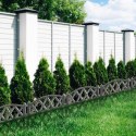 Płotek ogrodowy palisada obrzeże grafitowy border 49x30 cm