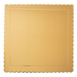 Podkład pod tort, ciasto złoty kwadratowy 34x34 cm
