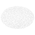 Podkładka pod talerz sztućce okrągła / mata kuchenna papierowa biała 35 cm