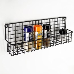 Półka ścienna na przyprawy metalowa czarna loft 39,5x6,5x14cm