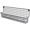 Półka ścienna na przyprawy metalowa czarna loft 39,5x6,5x14cm