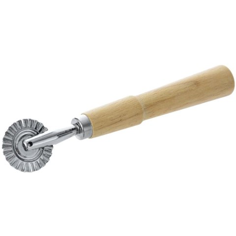 Radełko do ciasta falowane chrom drewno Radełko do ciasta falowane chrom drewno