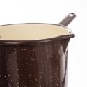 RONDELEK GARNEK EMALIOWANY 1,2L BRĄZOWY Z UCHWYTEM RONDELEK GARNEK EMALIOWANY 1,2L BRĄZOWY Z UCHWYTEM