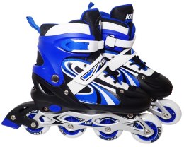 Rolki dla Dzieci Dziecięce Regulowane Niebieskie Solidne KUBISPORT r. 39-42