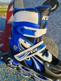 Rolki dla Dzieci Dziecięce Regulowane Niebieskie Solidne KUBISPORT r. 39-42