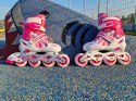 Rolki dla Dzieci Dziecięce Regulowane Różowe Solidne KUBISPORT r. 39-42