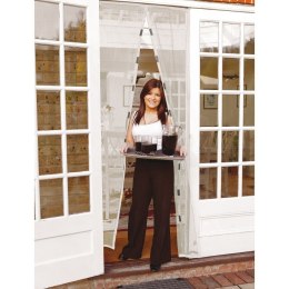 Siatka moskitiera magnetyczna z magnesem na drzwi owady komary biała 212x100 cm