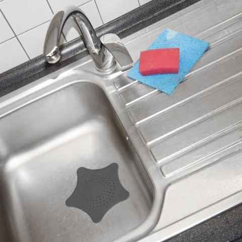 Sitko do zlewu z przyssawkami szare 16 cm