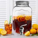 Słój słoik dystrybutor szklany z kranikiem kranem do napojów lemoniady 4 l Słój słoik dystrybutor szklany z kranikiem kranem do napojów lemoniady 4 l
