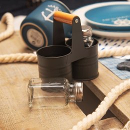 Solniczka i pieprzniczka w stojaku 3 el.