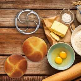 Stalowy wykrawacz do kajzerek forma do bułki kajzerki foremka 10,5 cm