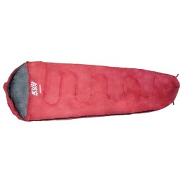 Śpiwór Turystyczny Kempingowy Lekki Mumia Solidny Czerwony KUBISPORT 210 cm