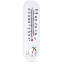 Termometr z higrometrem zewnętrzny wewnętrzny biały 23 cm
