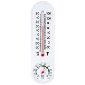 Termometr z higrometrem zewnętrzny wewnętrzny biały 23 cm