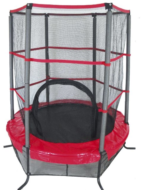 Trampolina Z Siatką Czarno-Czerwona o śr. 137 cm Trampolina Z Siatką Czarno-Czerwona o śr. 137 cm
