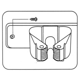 Wieszak uchwyt metalowy ogrodowy na mopa miotły kije narzędzia grabie potrójny