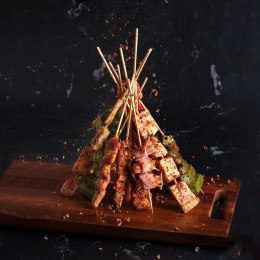 Wykałaczki drewniane szpikulce do szaszłyków długie zestaw 50 szt. 30 cm