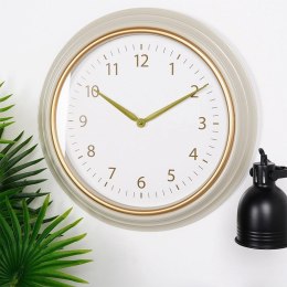 Zegar Ścienny Wiszący Okrągły Biały Złoty Dekoracyjny Ozdobny VILDE 50 cm