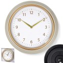 Zegar Ścienny Wiszący Okrągły Biały Złoty Dekoracyjny Ozdobny VILDE 50 cm