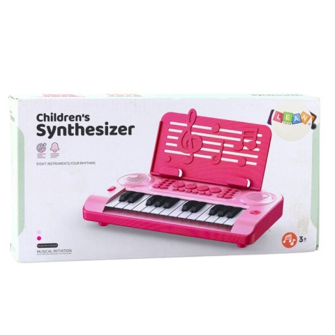 Elektroniczne Pianinko Edukacyjne 24K Podstawka Na Nuty Różowe Elektroniczne Pianinko Edukacyjne 24K Podstawka Na Nuty Różowe