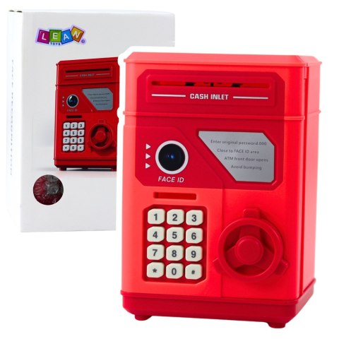 Elektroniczny Sejf Bankomat Skarbonka Na PIN Dla Dzieci Czerwony Elektroniczny Sejf Bankomat Skarbonka Na PIN Dla Dzieci Czerwony