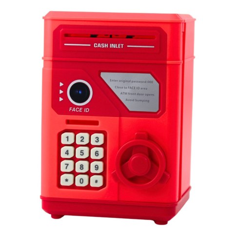 Elektroniczny Sejf Bankomat Skarbonka Na PIN Dla Dzieci Czerwony Elektroniczny Sejf Bankomat Skarbonka Na PIN Dla Dzieci Czerwony
