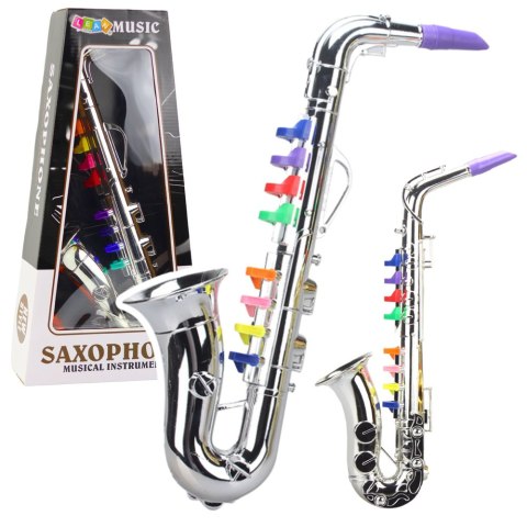Instrument Muzyczny Dla Dzieci Saksofon Zabawkowy Srebrny Instrument Muzyczny Dla Dzieci Saksofon Zabawkowy Srebrny