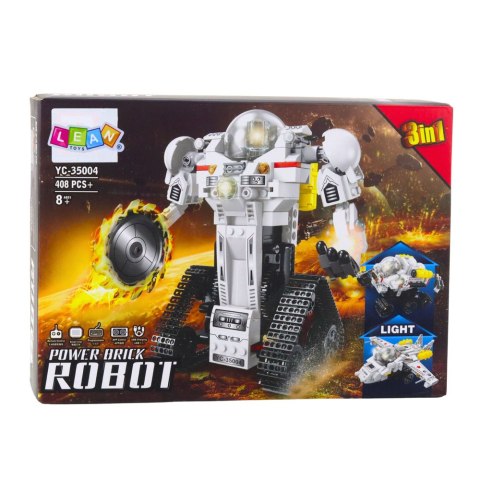 Klocki Konstrukcyjne Robot Kosmiczny Łazik Samolot RC 3w1 408 el. Klocki Konstrukcyjne Robot Kosmiczny Łazik Samolot RC 3w1 408 el.