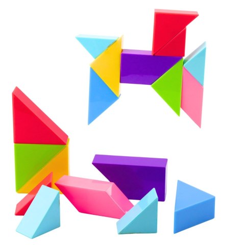 Klocki Magnetyczne Tangram Kolorowa Układanka Naklejki 9 el. Klocki Magnetyczne Tangram Kolorowa Układanka Naklejki 9 el.