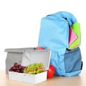Pojemnik śniadaniowy z przegrodą i sztućcami / lunchbox śniadaniówka sport 1 l