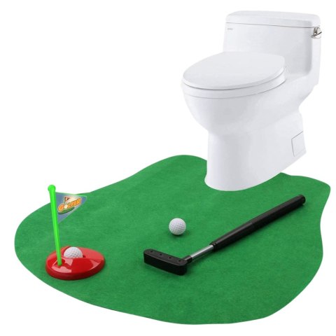 Zestaw Gra Zręcznościowa Golf Toaletowy Mata Kij Piłki Zawieszka Na Drzwi Zestaw Gra Zręcznościowa Golf Toaletowy Mata Kij Piłki Zawieszka Na Drzwi