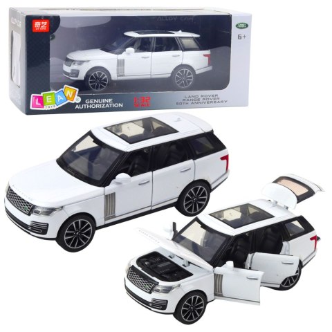 Auto Range Rover Metalowe Suv Białe 1:32 Światła Dźwięki