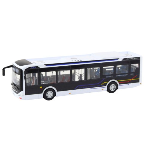 Autobus Metalowy Miejski Światła Dźwięk 1:42 Biały Autobus Metalowy Miejski Światła Dźwięk 1:42 Biały