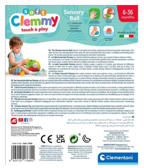 Clemmy Piłeczka Sensoryczna Clementoni 17689 Clemmy Piłeczka Sensoryczna Clementoni 17689