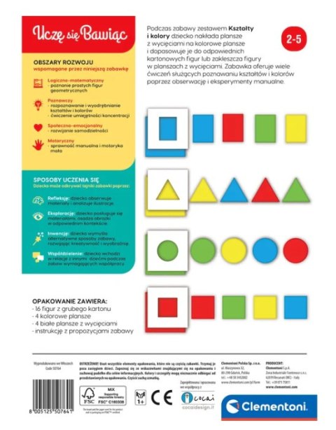 Gra edukacyjna Kształty i Kolory Uczę się Bawiąc Język Polski Clementoni 50764 Gra edukacyjna Kształty i Kolory Uczę się Bawiąc Język Polski Clementoni 50764
