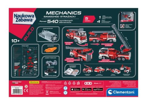 Naukowa Zabawa Klocki Laboratorium Mechaniki Samochód Strażacki Język Polski Clementoni 50728